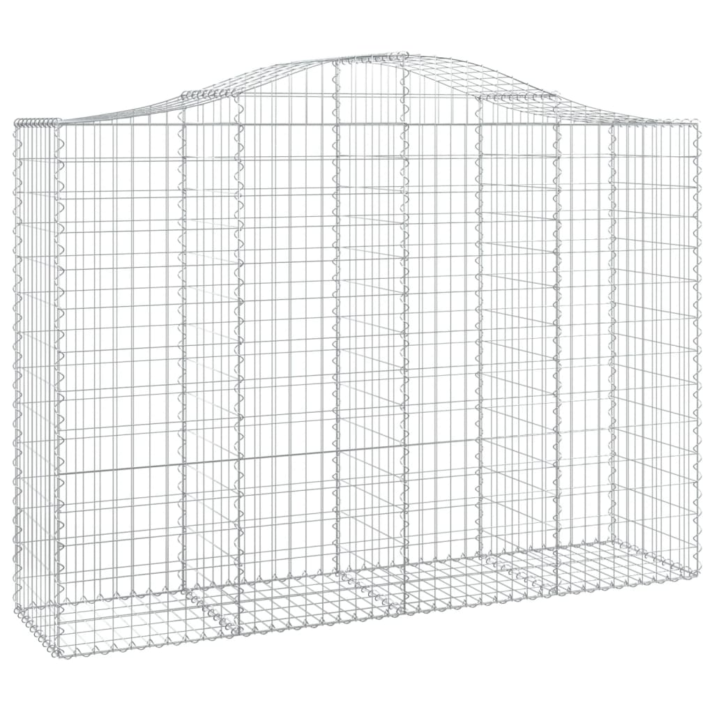 vidaXL Paniers à gabions arqués 11 pcs 200x50x140/160 cm Fer galvanisé