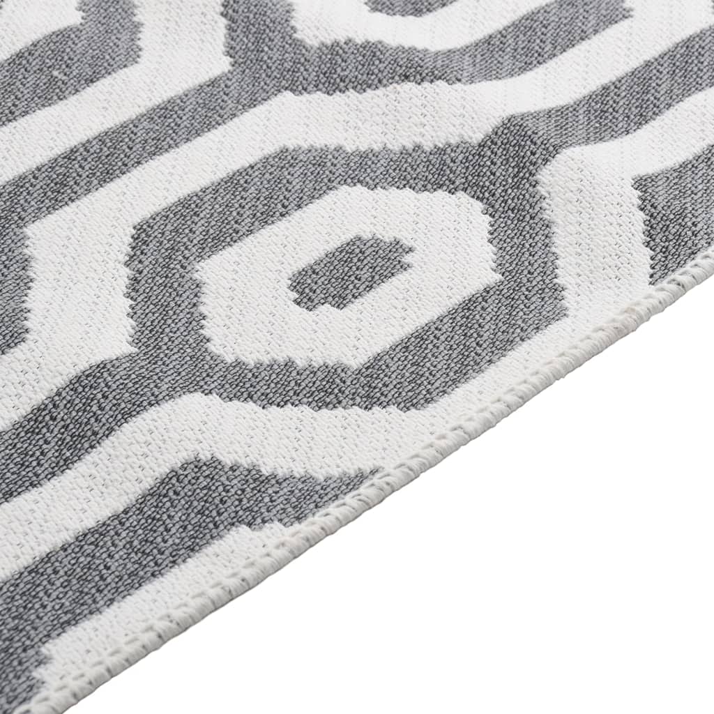 vidaXL Tapis Gris 160x230 cm Coton