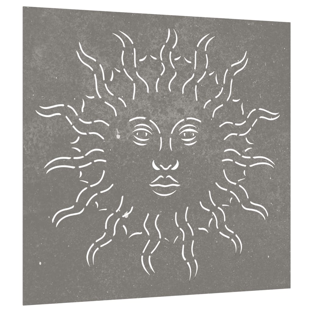 vidaXL Décoration murale jardin 55x55 cm acier corten design du soleil