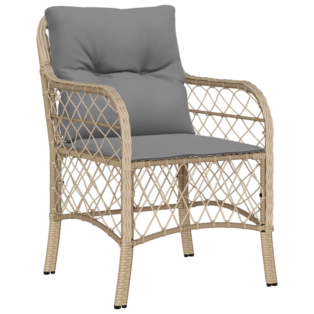 vidaXL Ensemble à manger de jardin et coussins 9 pcs mélange beige