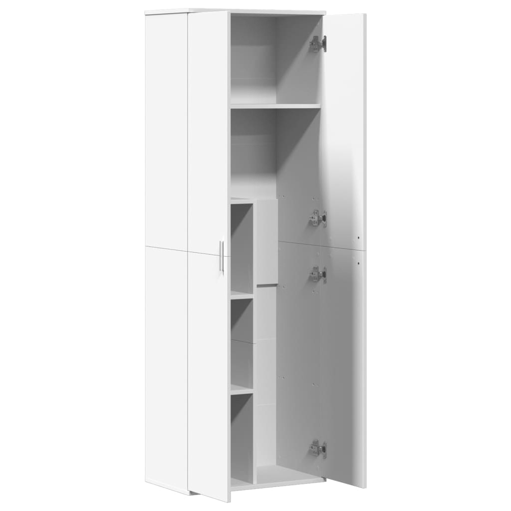 vidaXL Buffet haut blanc 60x35x180 cm bois d’ingénierie