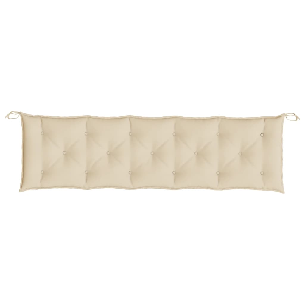 vidaXL Coussin de banc de jardin beige 180x(50+50)x7 cm tissu oxford