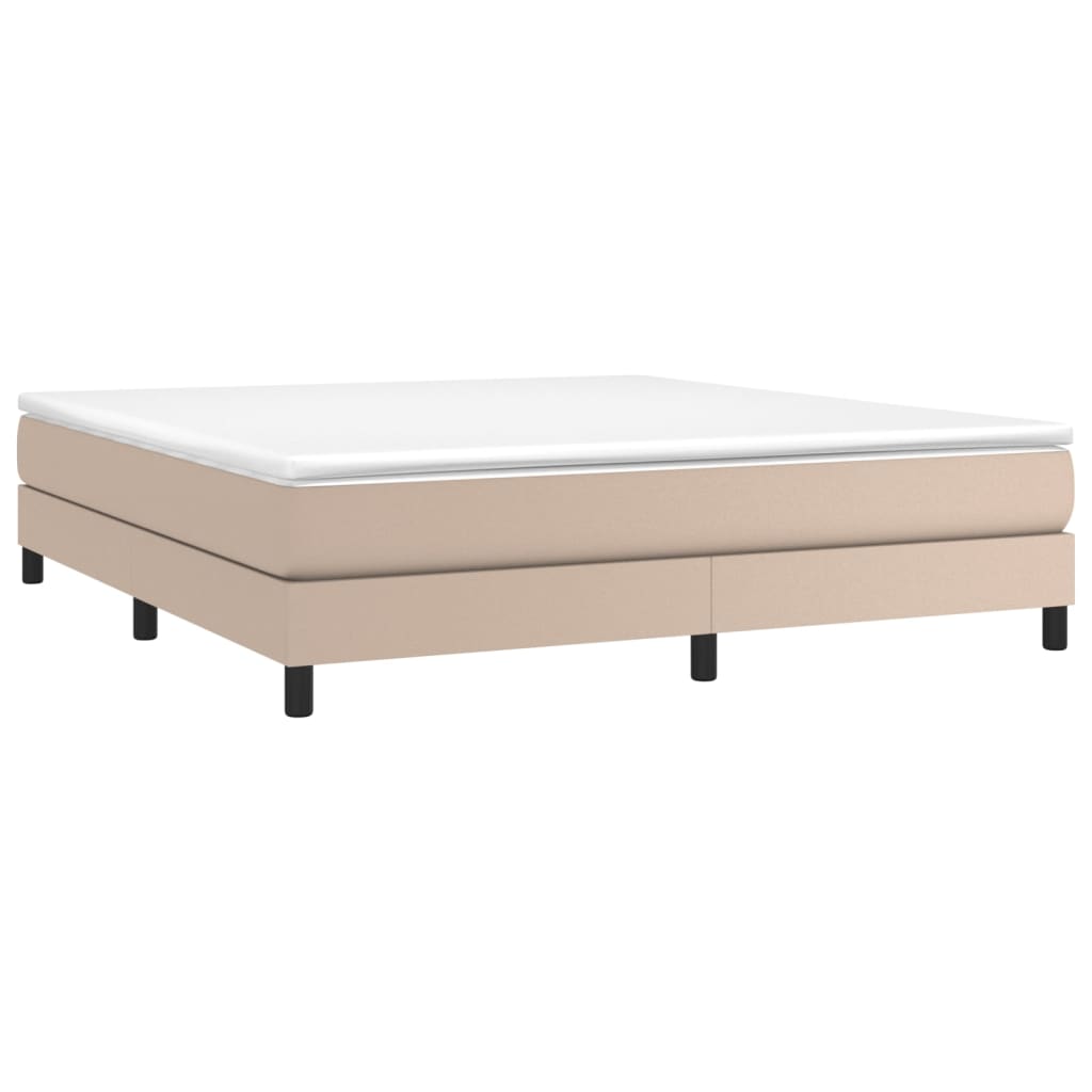 vidaXL Sommier à lattes de lit avec matelas Cappuccino 180x200 cm