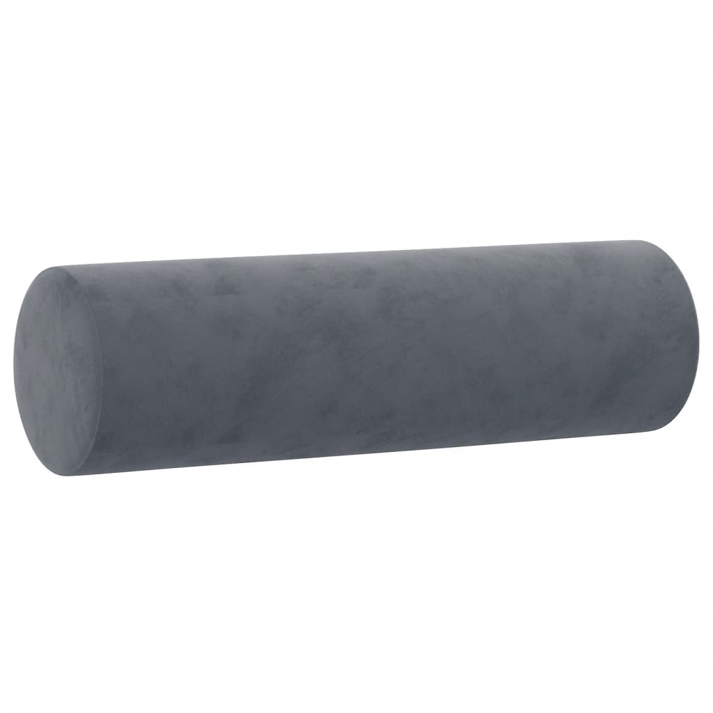 vidaXL Canapé 2 places avec oreillers gris foncé 140 cm velours