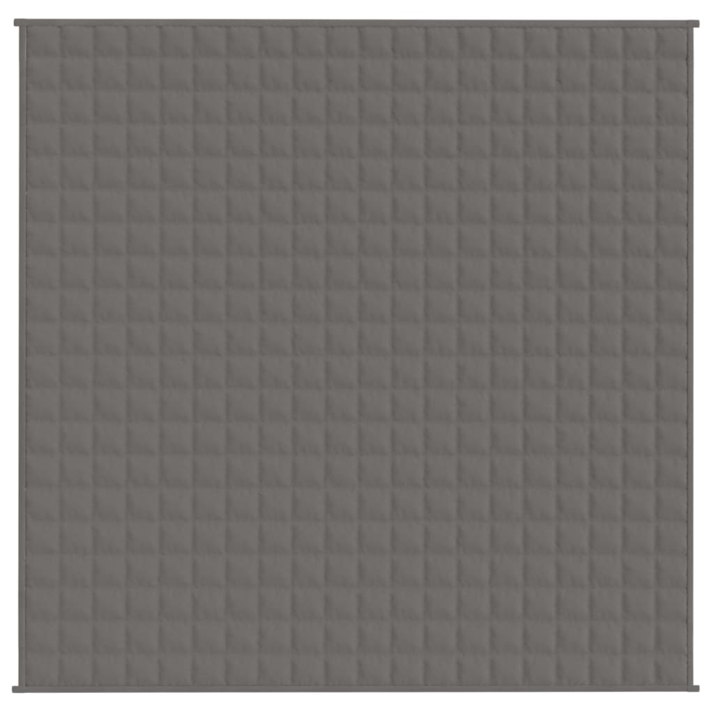 vidaXL Couverture lestée Gris 200x200 cm 9 kg Tissu