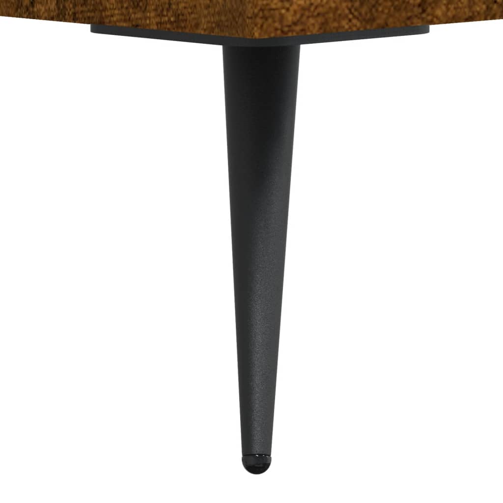 vidaXL Table de chevet chêne fumé 40x40x66 cm bois d'ingénierie