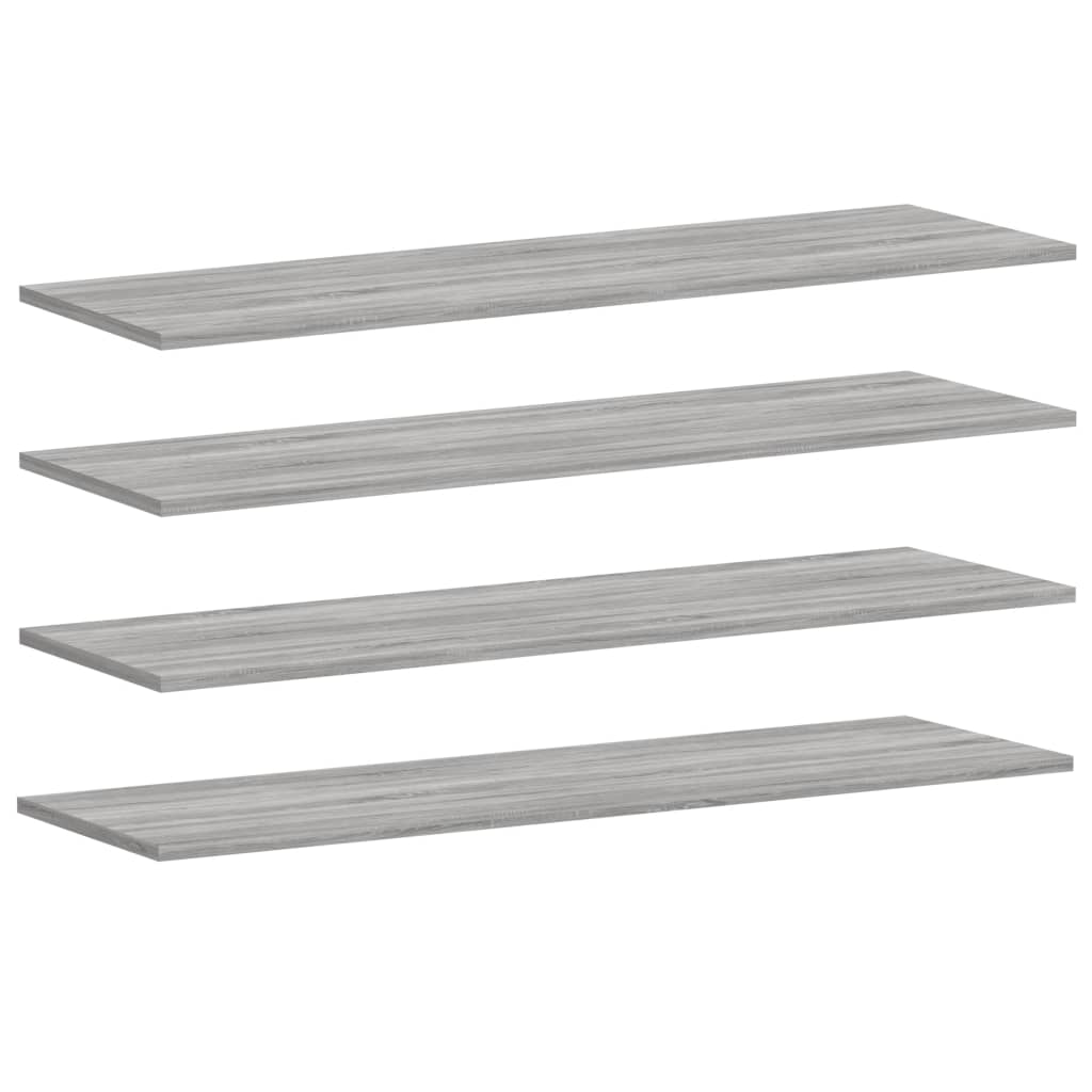 vidaXL Étagères murales 4 pcs sonoma gris 100x30x1,5cm bois ingénierie