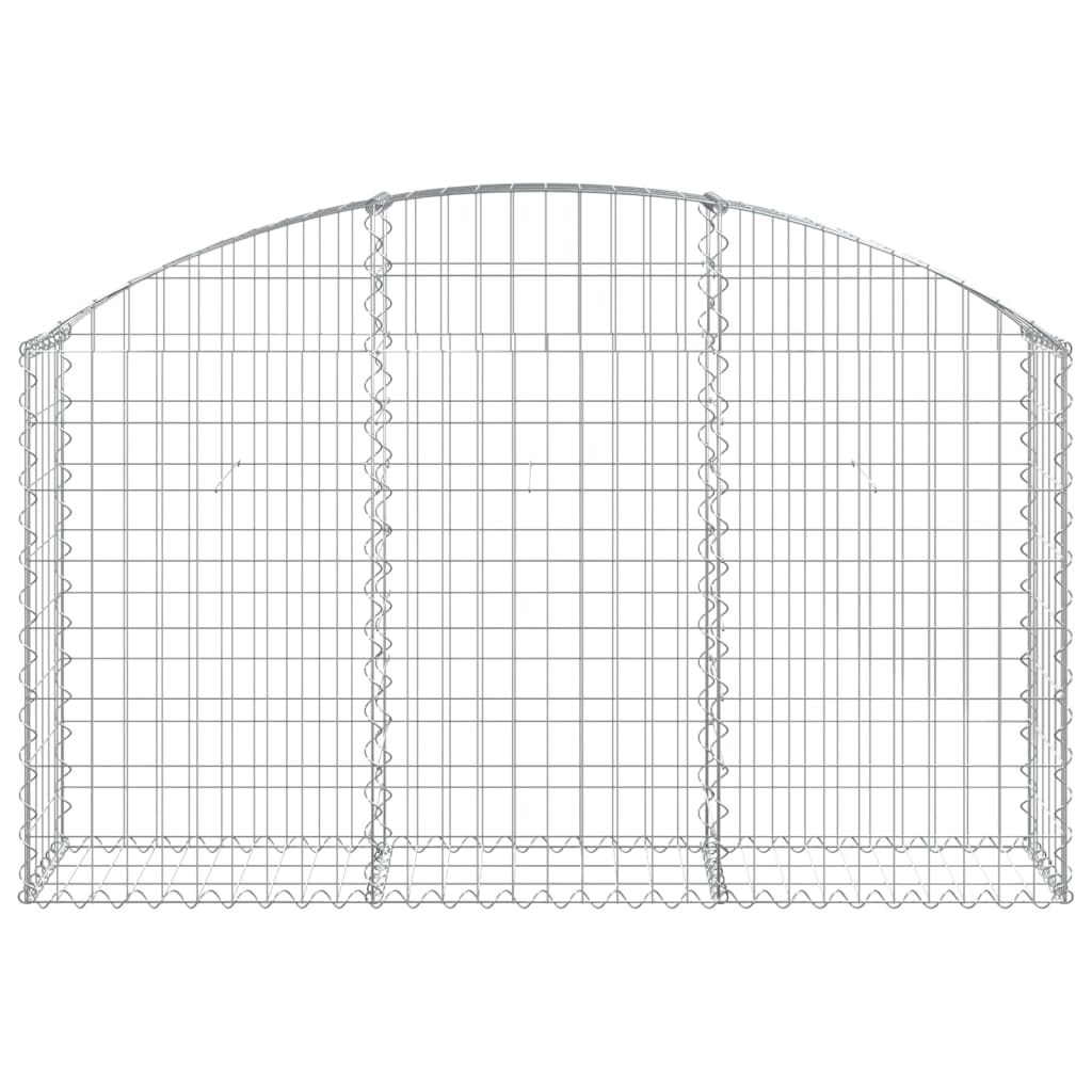 vidaXL Panier de gabions arqué 150x30x80/100 cm Fer galvanisé