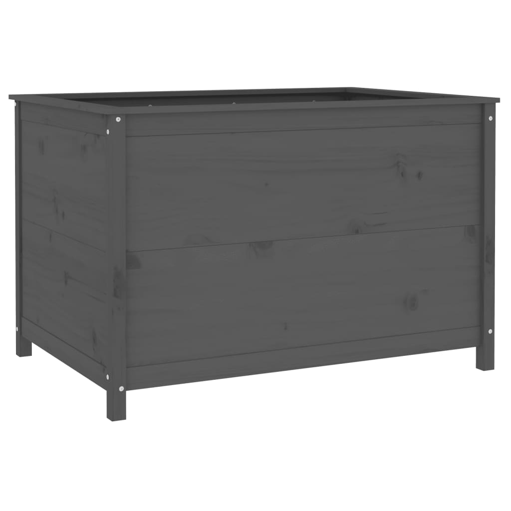 vidaXL Lit surélevé de jardin gris 119,5x82,5x78 cm bois de pin massif