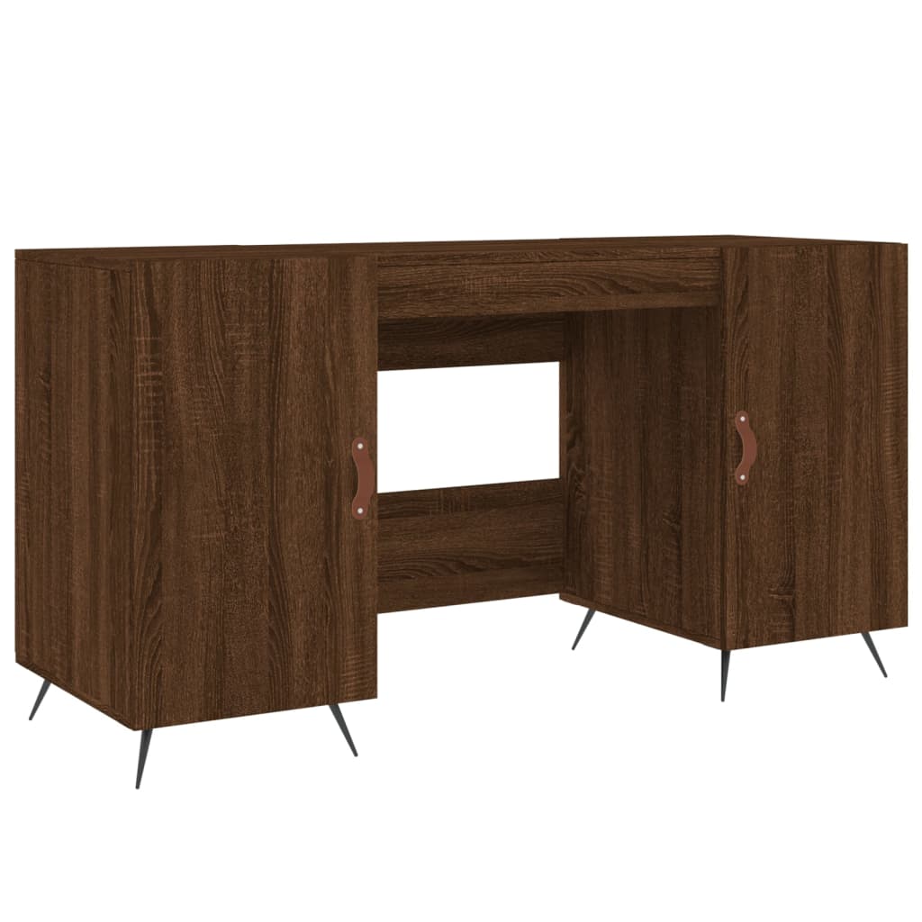 vidaXL Bureau chêne marron 140x50x75 cm bois d'ingénierie