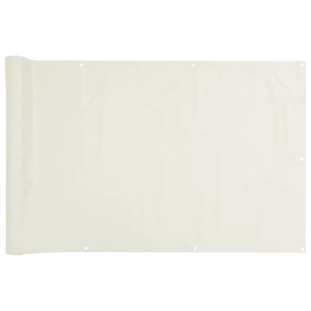 vidaXL Écran d'intimité de balcon blanc 400x120 cm PVC