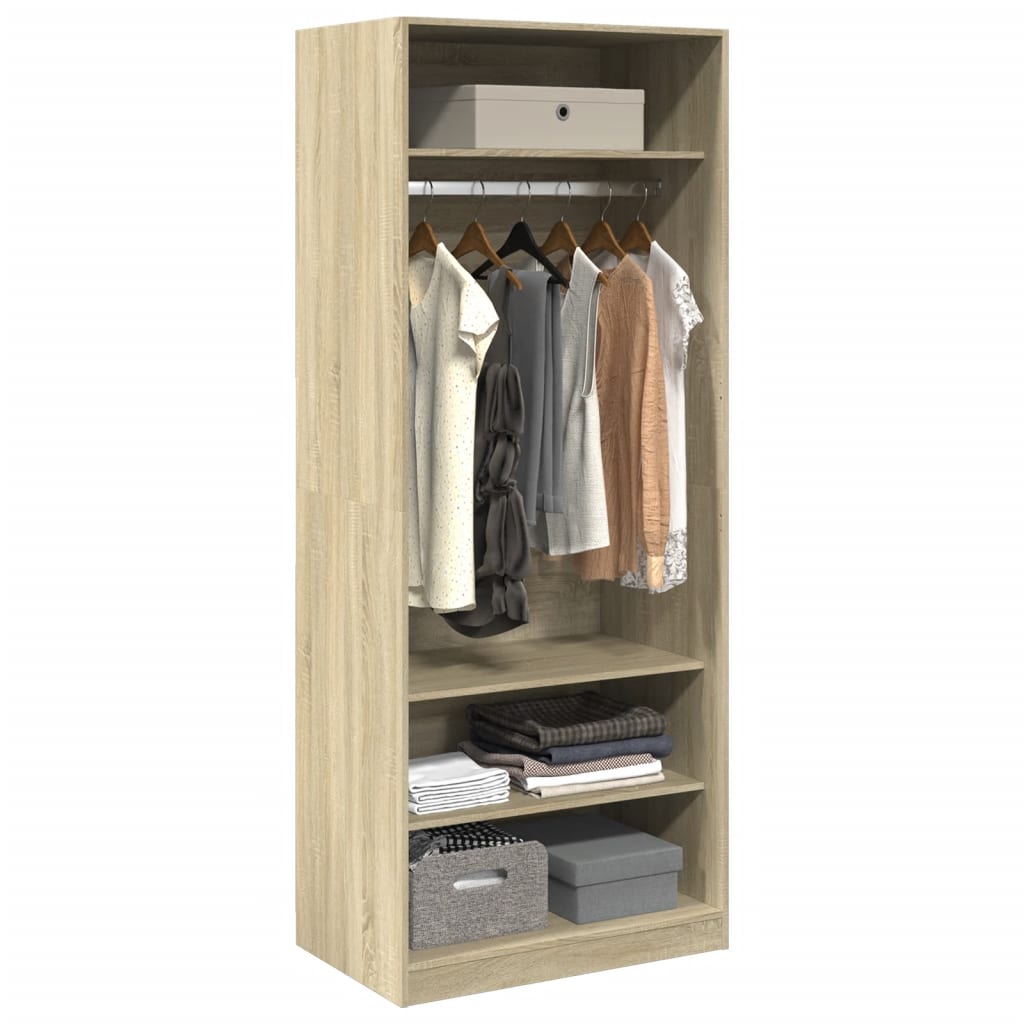 vidaXL Garde-robe chêne sonoma 80x50x200 cm bois d'ingénierie