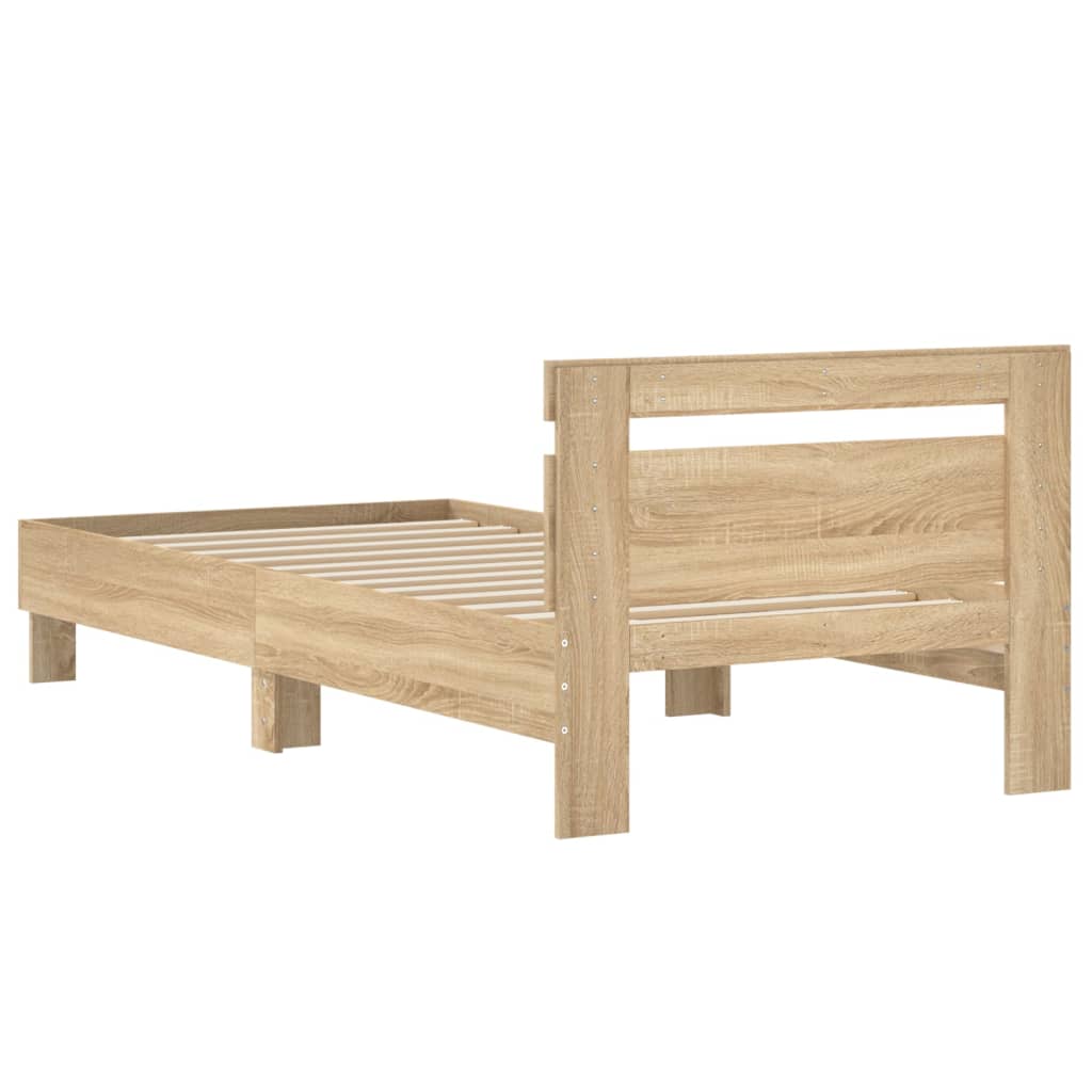 vidaXL Cadre de lit sans matelas avec tête de lit 90x190 cm