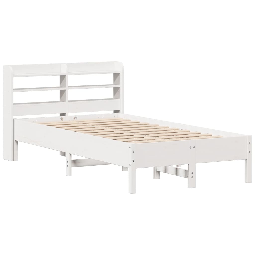 vidaXL Cadre de lit sans matelas blanc 75x190 cm bois de pin massif