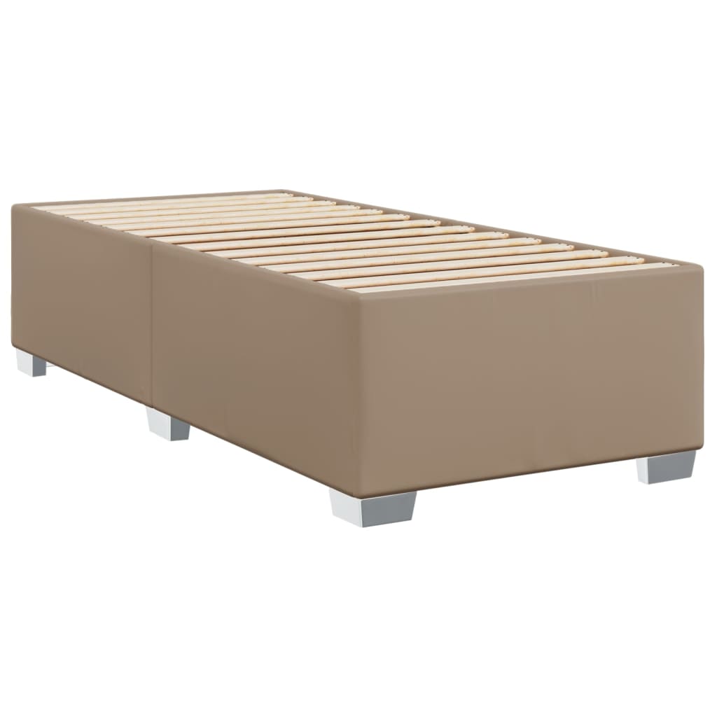 vidaXL Sommier à lattes de lit avec matelas Cappuccino 100x200 cm