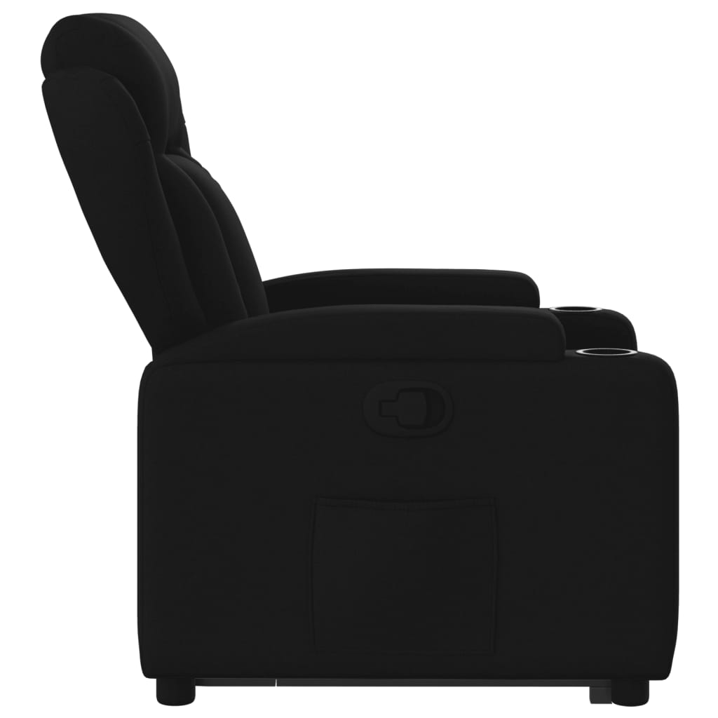 vidaXL Fauteuil inclinable noir tissu