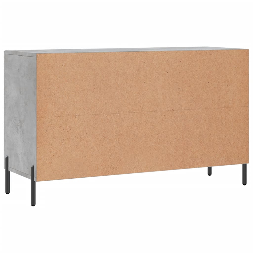 vidaXL Buffet gris béton 100x36x60 cm bois d'ingénierie