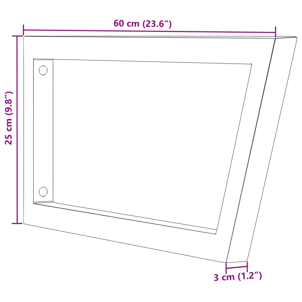 vidaXL Supports d'étagères pour lavabo 2 pcs blanc trapèze acier