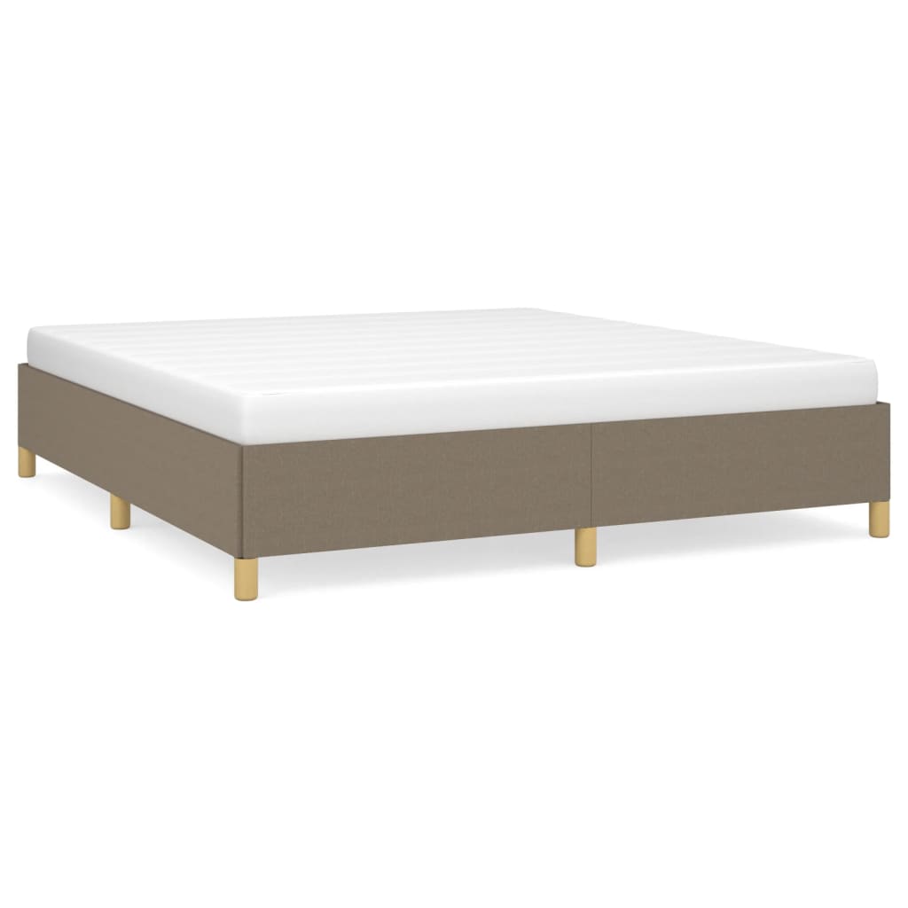 vidaXL Cadre de lit sans matelas taupe 160x200 cm tissu