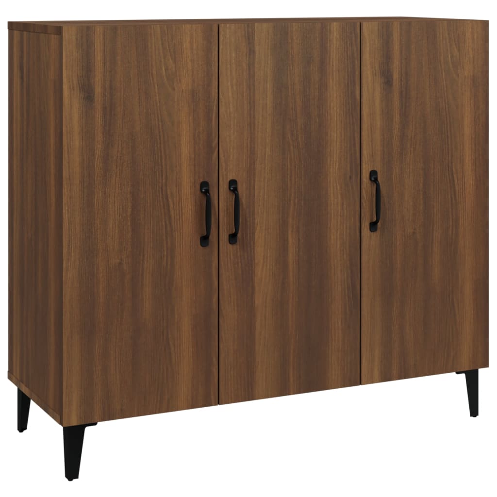 vidaXL Buffet chêne marron 90x34x80 cm bois d'ingénierie