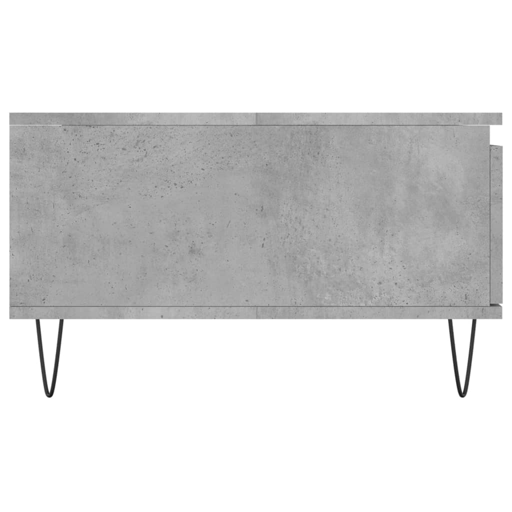 vidaXL Table basse gris béton 90x60x35 cm bois d'ingénierie