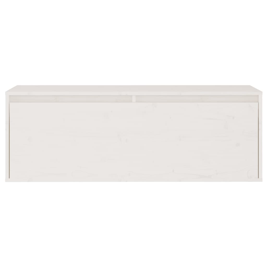 vidaXL Meubles TV 2 pcs Blanc Bois massif de pin