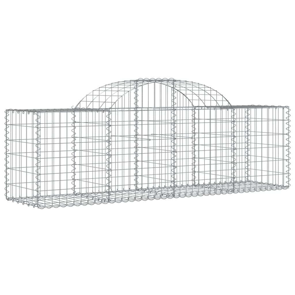 vidaXL Panier de gabions arqué 200x50x60/80 cm Fer galvanisé