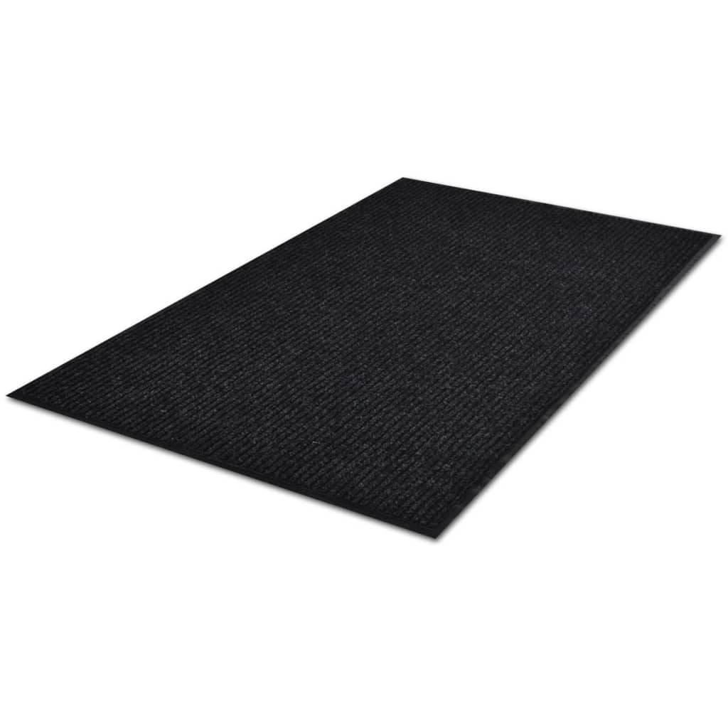 vidaXL Tapis d'entrée Noir PVC 90 x 120 cm