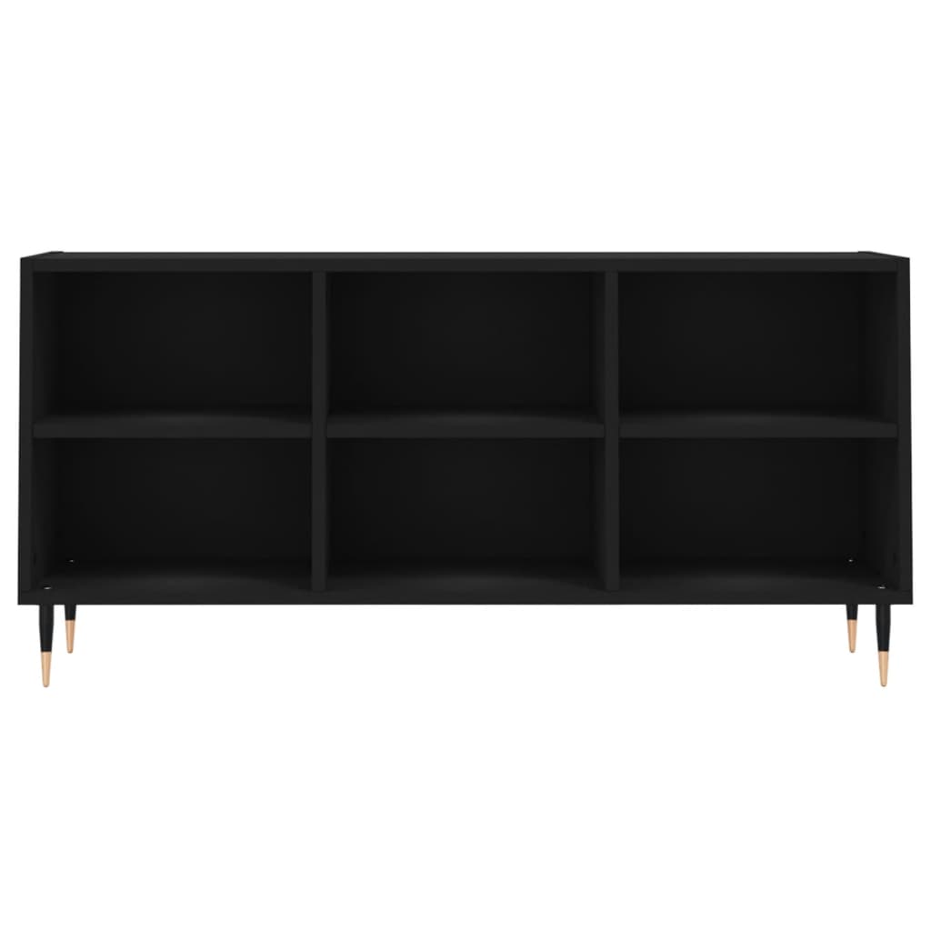 vidaXL Meuble TV noir 103,5x30x50 cm bois d'ingénierie