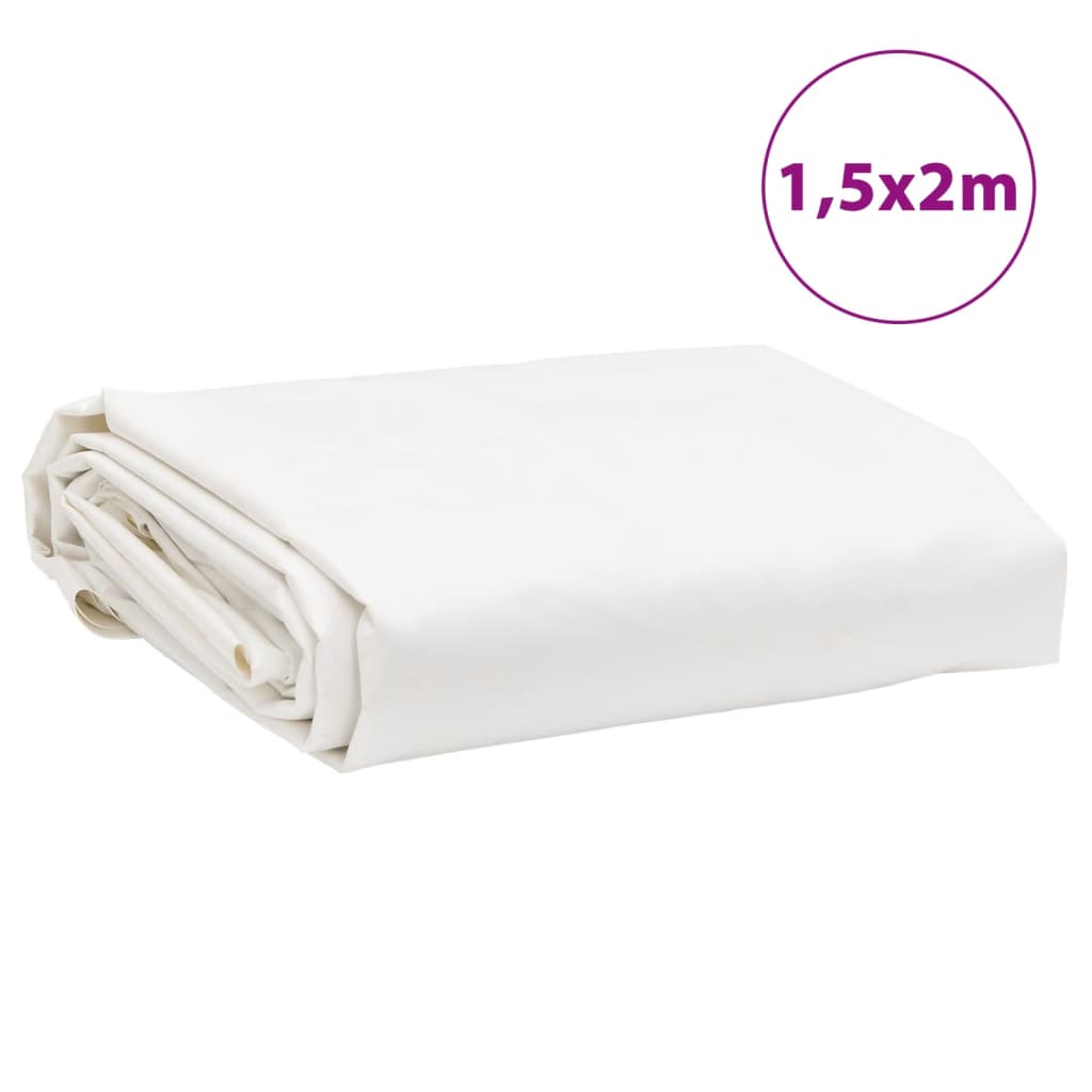 vidaXL Bâche blanc 1,5x2 m 650 g/m²