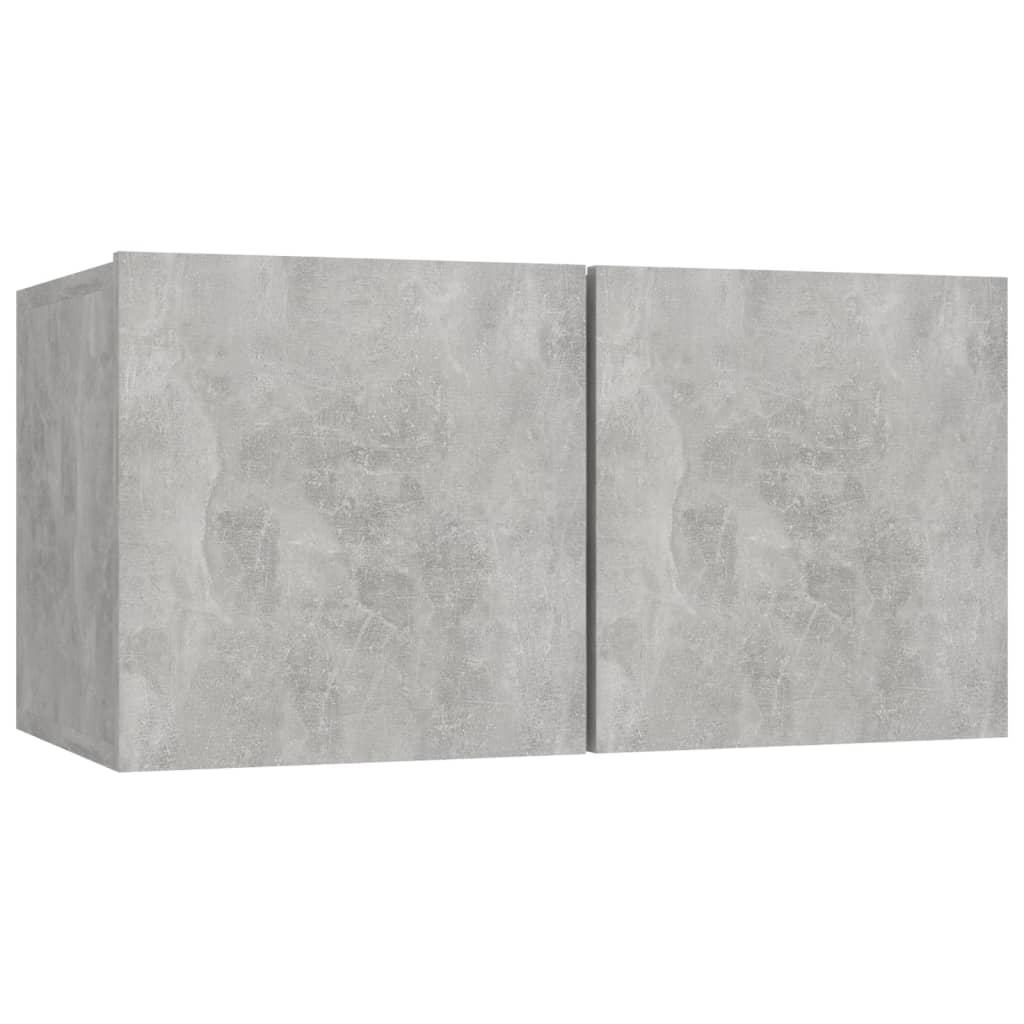 vidaXL Ensemble de meubles TV 4 pcs Gris béton Bois d'ingénierie