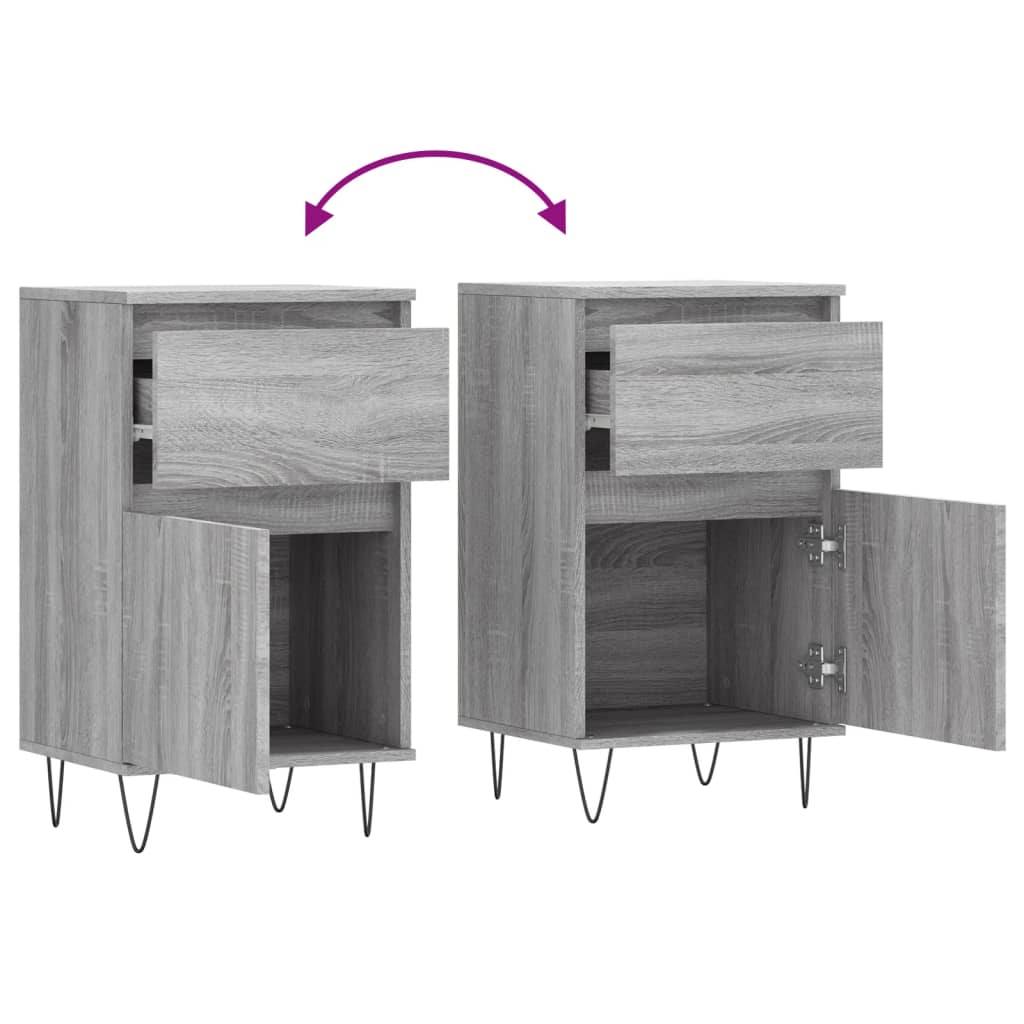 vidaXL Buffet sonoma gris 40x35x70 cm bois d'ingénierie