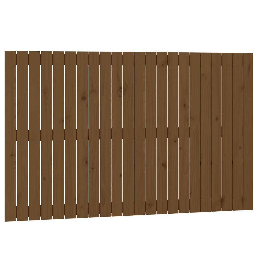 vidaXL Tête de lit murale Marron miel 140x3x90 cm Bois massif de pin