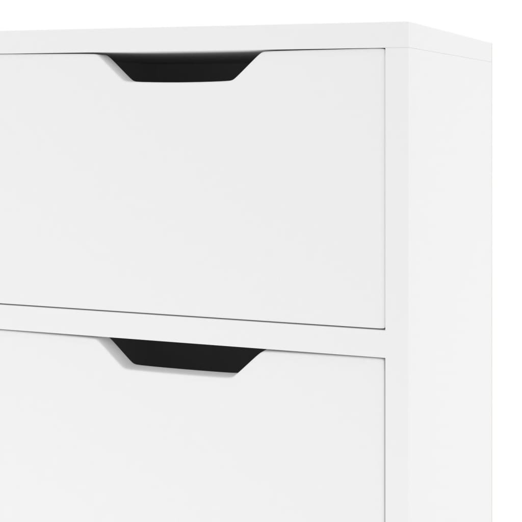 vidaXL Buffet blanc brillant 90x30x72 cm bois d'ingénierie