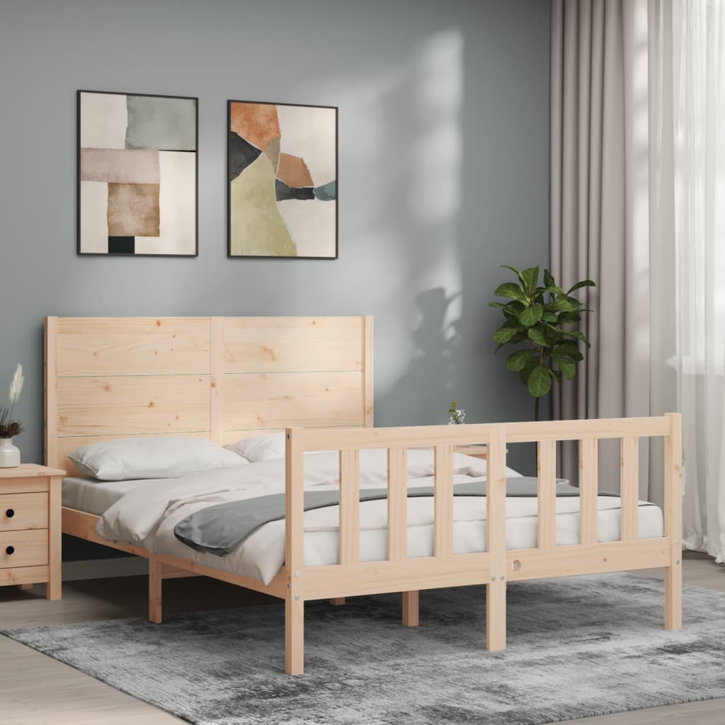 vidaXL Cadre de lit sans matelas 120x200 cm bois de pin massif