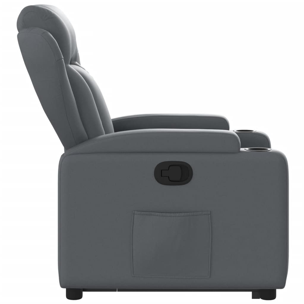 vidaXL Fauteuil inclinable Gris Similicuir