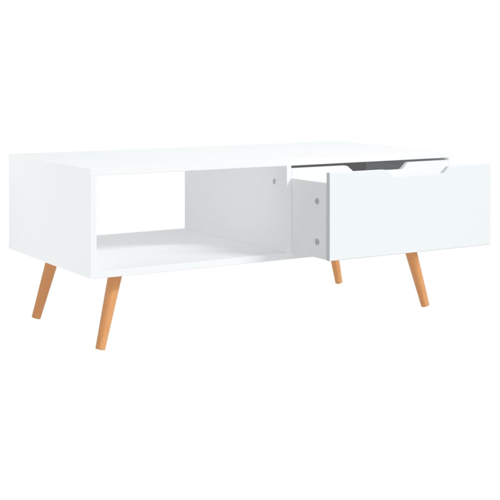 vidaXL Table basse Blanc 100x49,5x43 cm Bois d'ingénierie