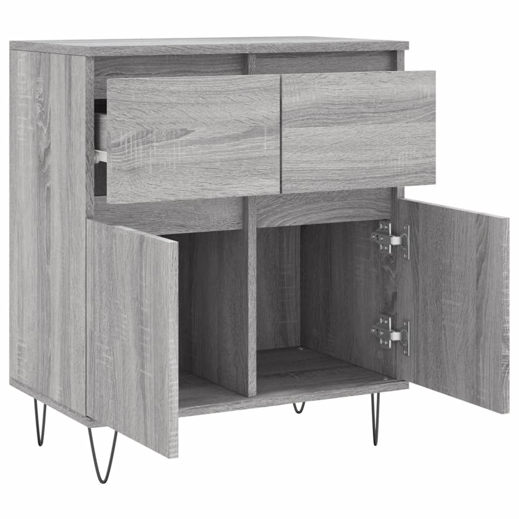 vidaXL Buffet Sonoma gris 60x35x70 cm Bois d'ingénierie