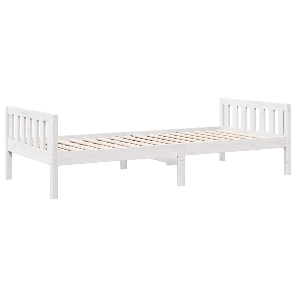 vidaXL Lit pour enfants sans matelas blanc 75x190cm bois de pin massif