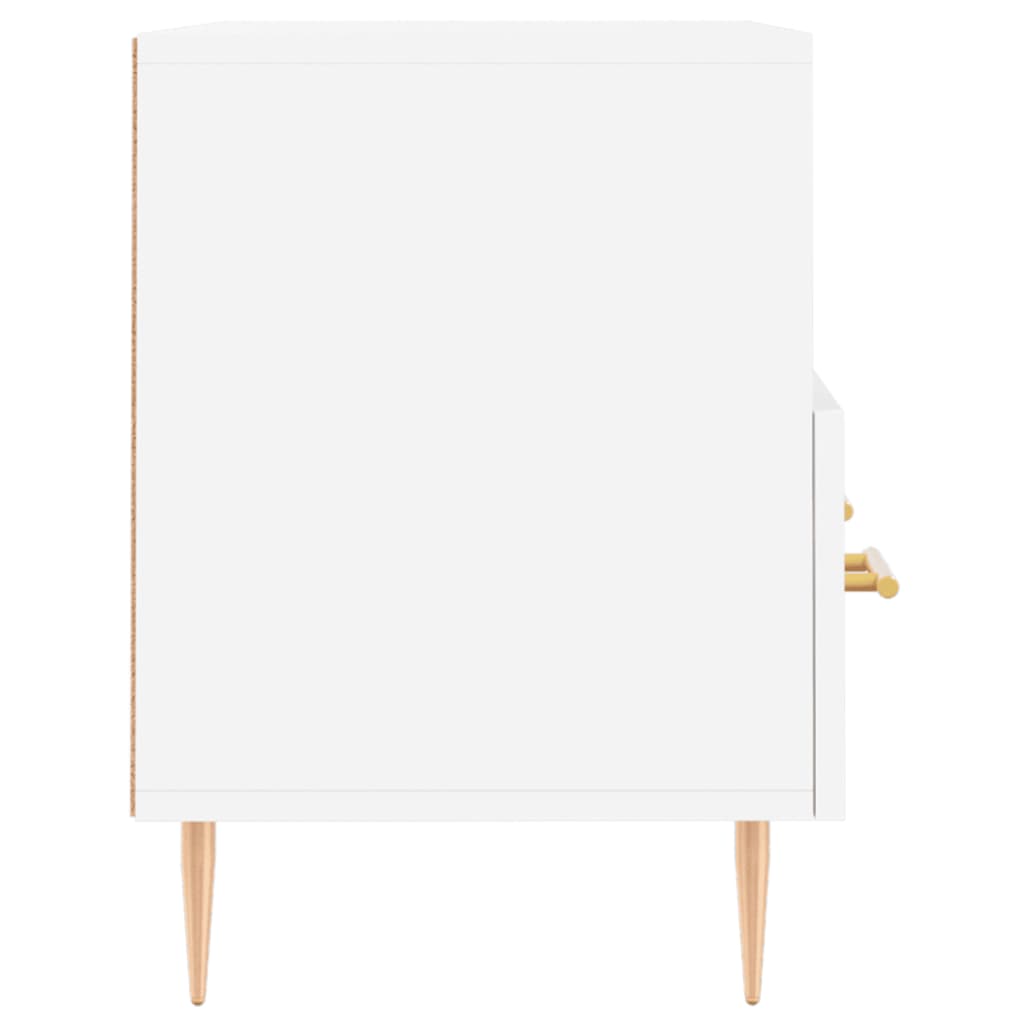 vidaXL Meuble TV Blanc 80x36x50 cm Bois d'ingénierie