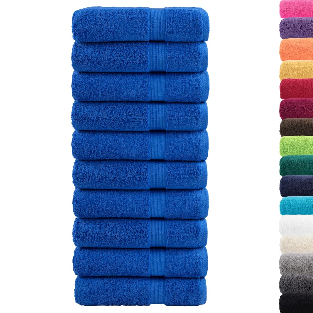 vidaXL Serviettes de bain de qualité supérieure SOLUND 10 pcs bleu