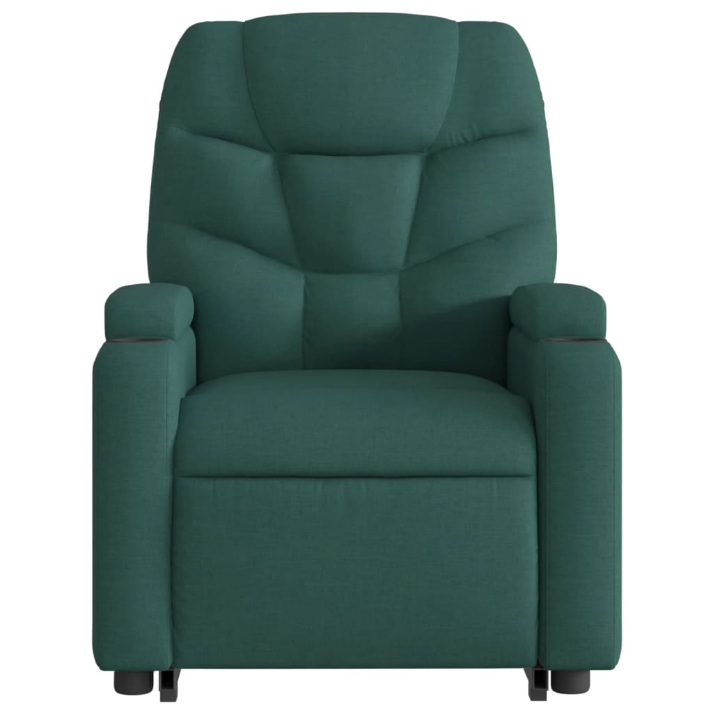 vidaXL Fauteuil inclinable vert foncé tissu