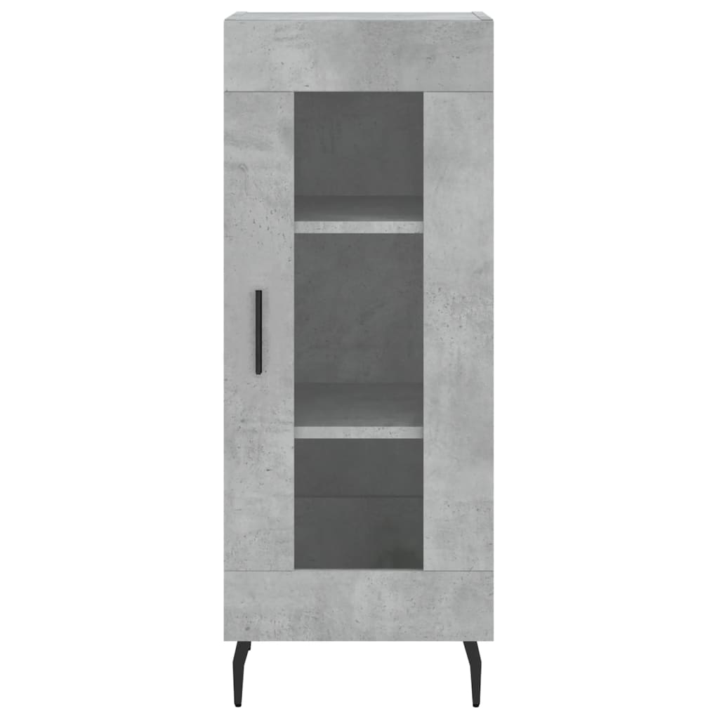 vidaXL Buffet Gris béton 34,5x34x90 cm Bois d'ingénierie