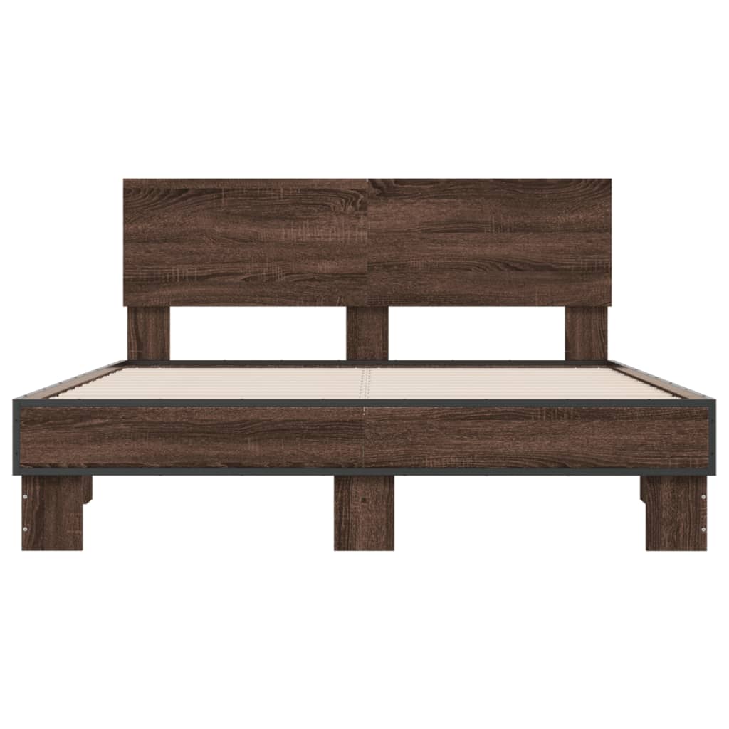 vidaXL Cadre de lit sans matelas chêne marron 120x200 cm