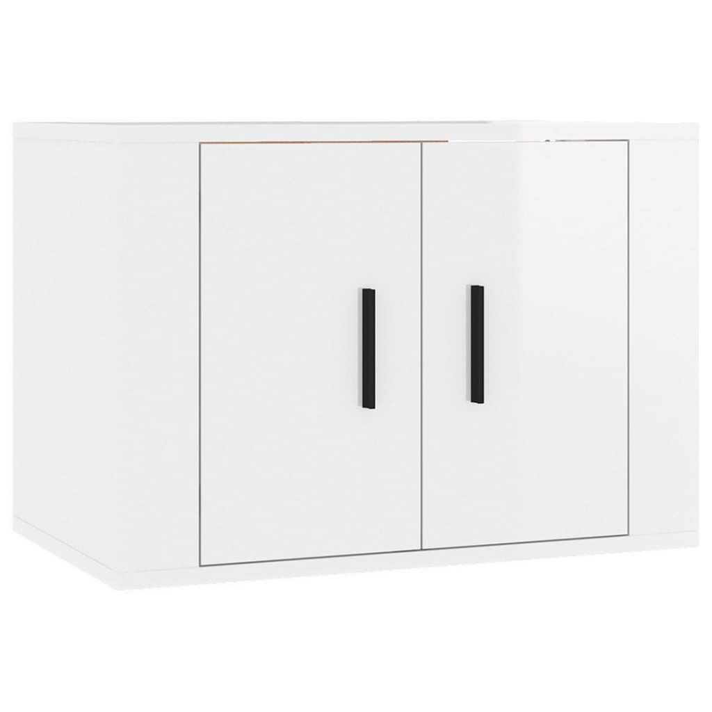 vidaXL Meuble TV mural Blanc brillant 57x34,5x40 cm