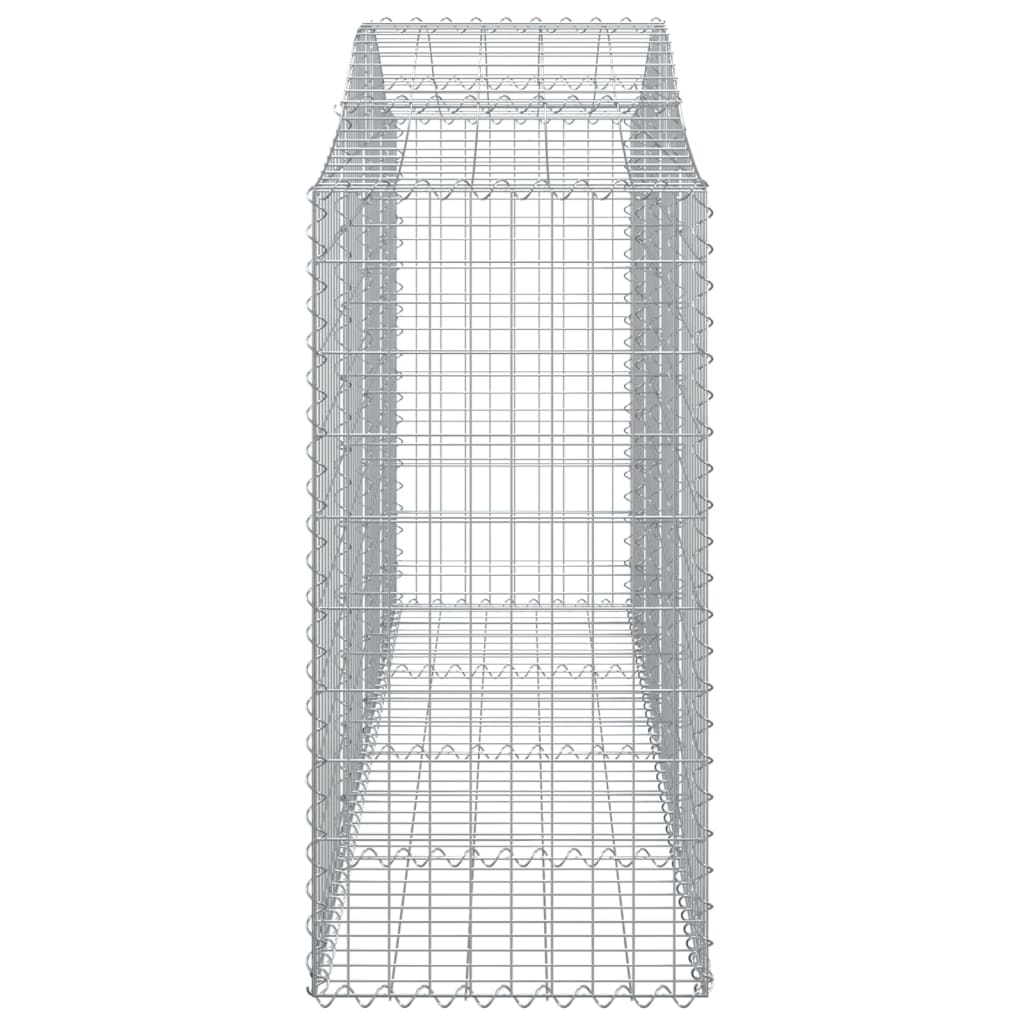 vidaXL Paniers à gabions arqués 40 pcs 200x50x120/140 cm Fer galvanisé