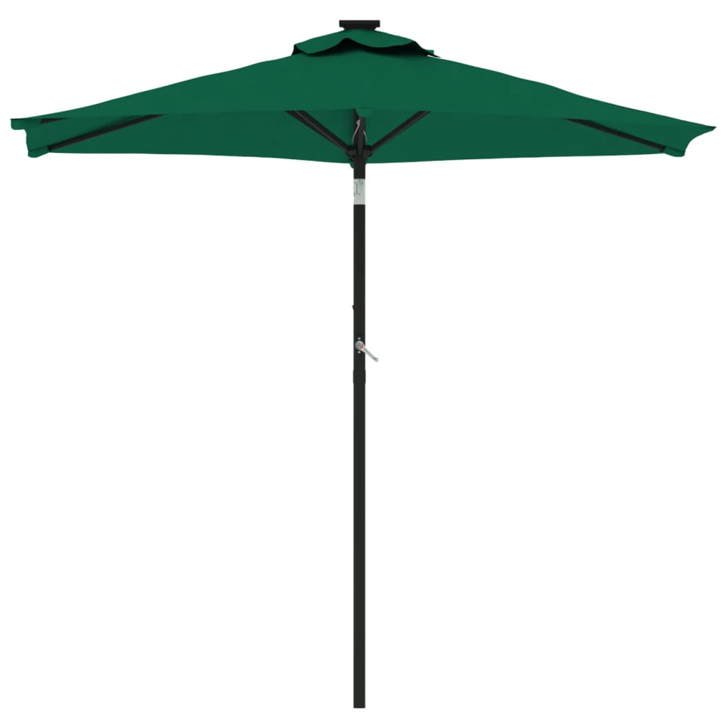 vidaXL Parasol de jardin avec mât en acier vert 225x225x212 cm