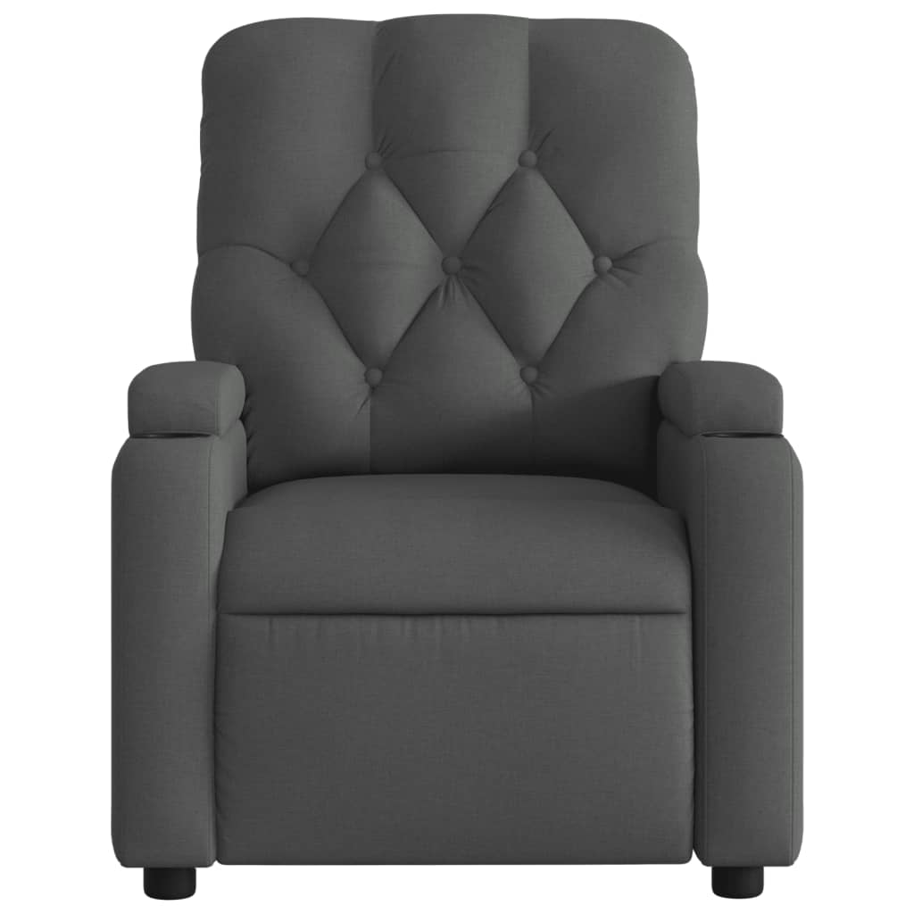 vidaXL Fauteuil inclinable Gris foncé Tissu