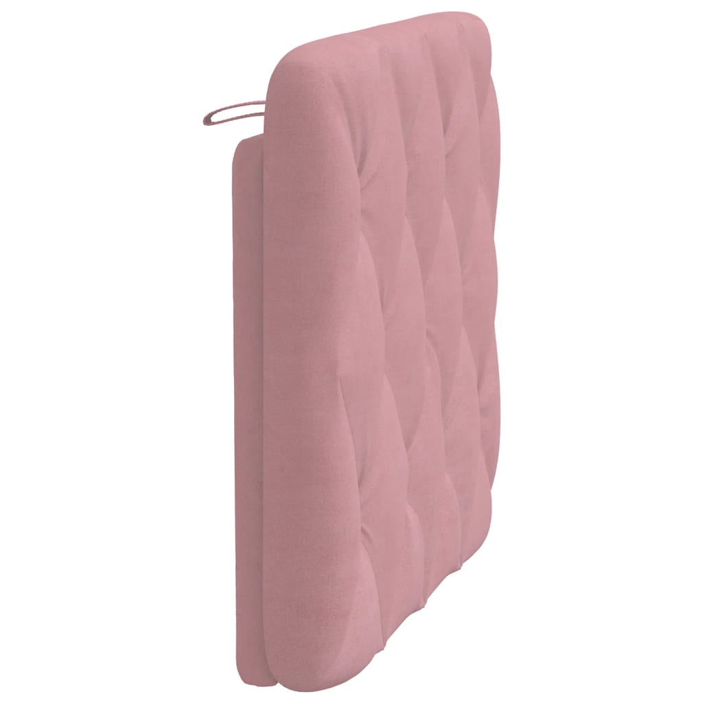 vidaXL Coussin de tête de lit rose 80 cm velours