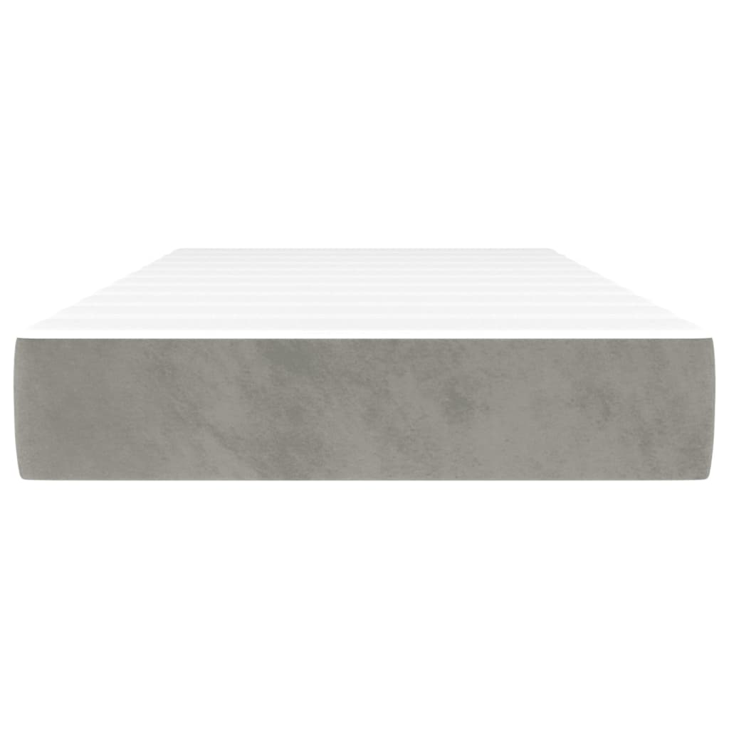 vidaXL Matelas de lit à ressorts ensachés Gris clair 80x200x20 cm